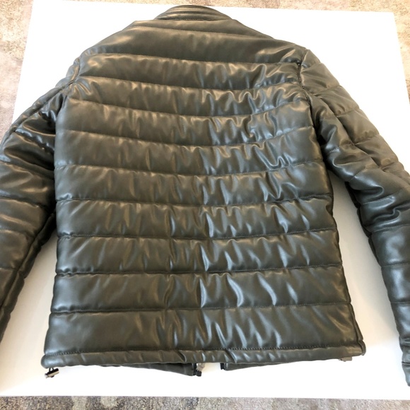 ZARA FAUX LEATHER PUFFER JACKET - Picture 2 of 8